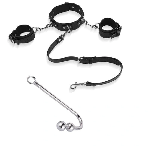 Elegant 5334 Cuffs Beaded Hook with Collar and Anal 0823